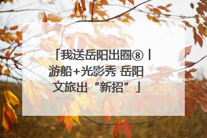 我送岳阳出圈⑧丨游船+光影秀 岳阳文旅出“新招”