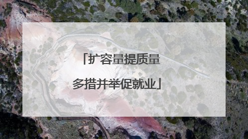 扩容量提质量 多措并举促就业