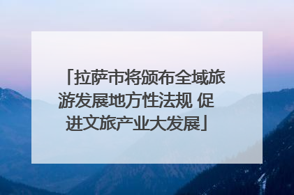 拉萨市将颁布全域旅游发展地方性法规 促进文旅产业大发展