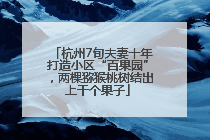 杭州7旬夫妻十年打造小区“百果园”，两棵猕猴桃树结出上千个果子
