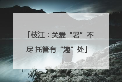 枝江：关爱“暑”不尽 托管有“趣”处