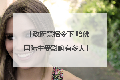 政府禁招令下 哈佛国际生受影响有多大