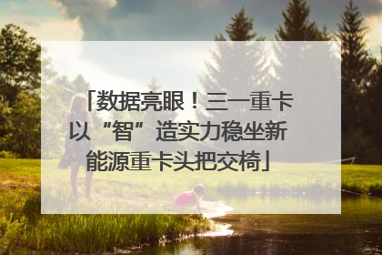 数据亮眼！三一重卡以“智”造实力稳坐新能源重卡头把交椅