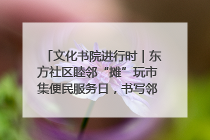 文化书院进行时｜东方社区睦邻“摊”玩市集便民服务日，书写邻里共生新篇章