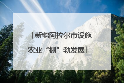 新疆阿拉尔市设施农业“棚”勃发展