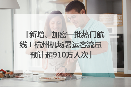 新增、加密一批热门航线！杭州机场暑运客流量预计超910万人次