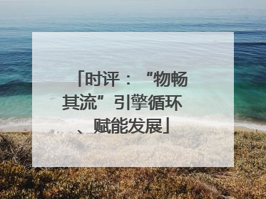时评：“物畅其流”引擎循环、赋能发展