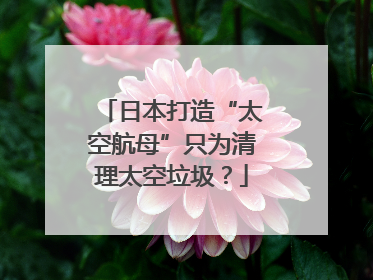 日本打造“太空航母”只为清理太空垃圾？