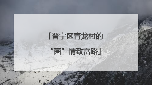 晋宁区青龙村的“菌”情致富路