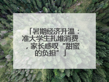 暑期经济升温：准大学生扎堆消费，家长感叹“甜蜜的负担”