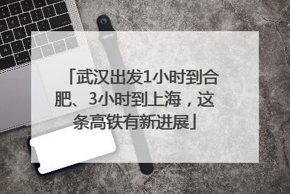 武汉出发1小时到合肥、3小时到上海，这条高铁有新进展