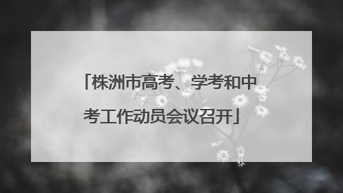 株洲市高考、学考和中考工作动员会议召开