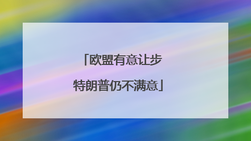 欧盟有意让步 特朗普仍不满意