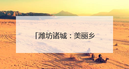 潍坊诸城：美丽乡村催生美丽经济