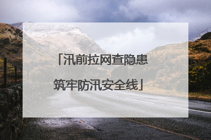 汛前拉网查隐患 筑牢防汛安全线