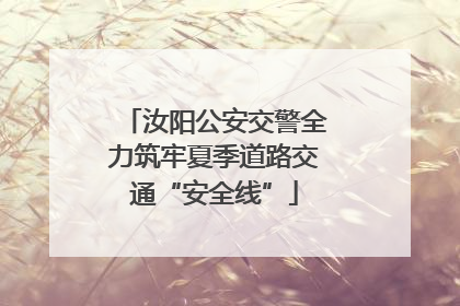 汝阳公安交警全力筑牢夏季道路交通“安全线”