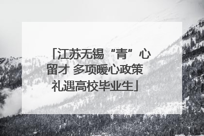 江苏无锡“青”心留才 多项暖心政策礼遇高校毕业生