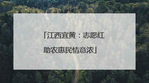 江西宜黄：志愿红助农惠民情意浓