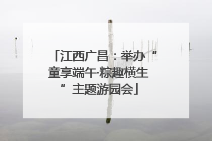 江西广昌：举办“童享端午·粽趣横生”主题游园会