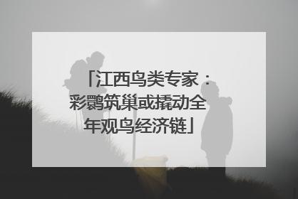 江西鸟类专家：彩鹮筑巢或撬动全年观鸟经济链