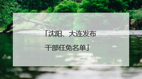 沈阳、大连发布干部任免名单