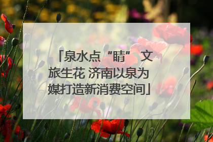 泉水点“睛” 文旅生花 济南以泉为媒打造新消费空间