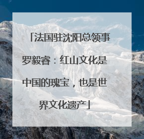 法国驻沈阳总领事罗毅睿：红山文化是中国的瑰宝，也是世界文化遗产