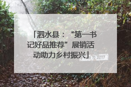 泗水县：“第一书记好品推荐”展销活动助力乡村振兴