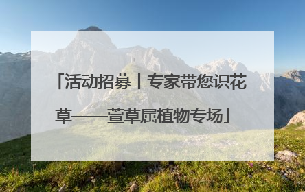 活动招募丨专家带您识花草——萱草属植物专场