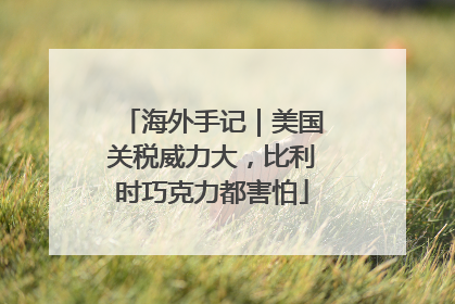 海外手记｜美国关税威力大，比利时巧克力都害怕