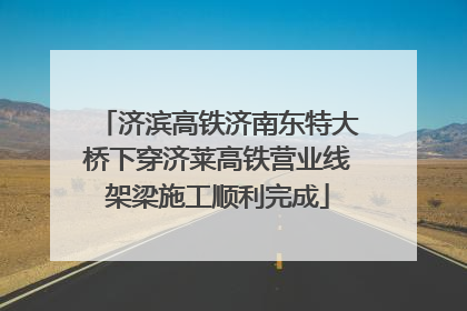济滨高铁济南东特大桥下穿济莱高铁营业线架梁施工顺利完成
