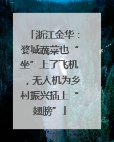 浙江金华：婺城蔬菜也“坐”上了飞机，无人机为乡村振兴插上“翅膀”