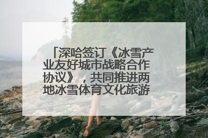 深哈签订《冰雪产业友好城市战略合作协议》，共同推进两地冰雪体育文化旅游高质量发展