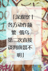 深观察丨各方动作频繁  俄乌第二次直接谈判前景不明