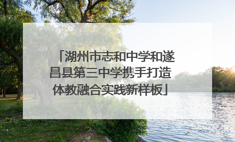 湖州市志和中学和遂昌县第三中学携手打造体教融合实践新样板