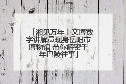 湘见万年丨文博数字讲解员现身岳阳市博物馆 带你解密千年巴陵往事