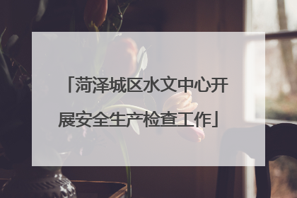 菏泽城区水文中心开展安全生产检查工作