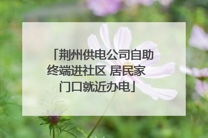 荆州供电公司自助终端进社区 居民家门口就近办电