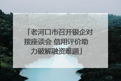 老河口市召开银企对接座谈会 信用评价助力破解融资难题