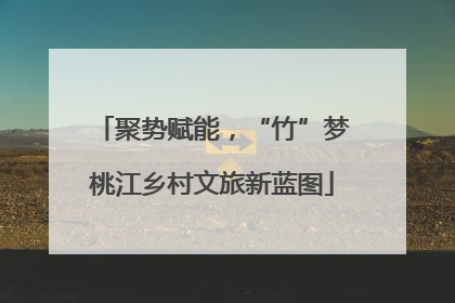 聚势赋能，“竹”梦桃江乡村文旅新蓝图