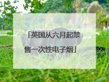 英国从六月起禁售一次性电子烟