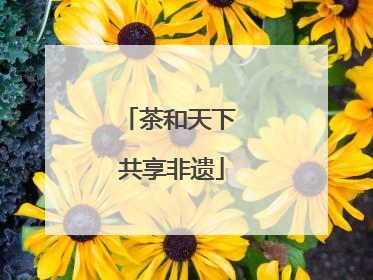 茶和天下 共享非遗