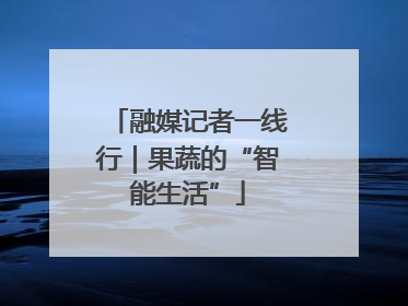 融媒记者一线行｜果蔬的“智能生活”