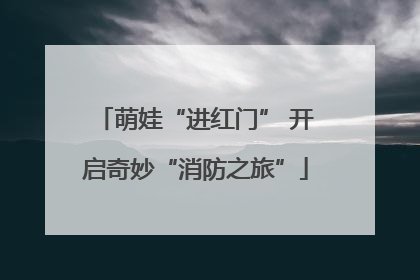 萌娃“进红门” 开启奇妙“消防之旅”
