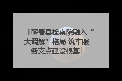 蕲春县检察院融入“大调解”格局 筑牢服务支点建设根基