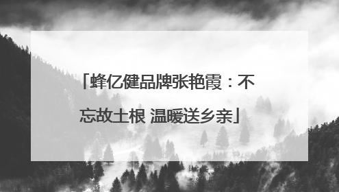 蜂亿健品牌张艳霞：不忘故土根 温暖送乡亲