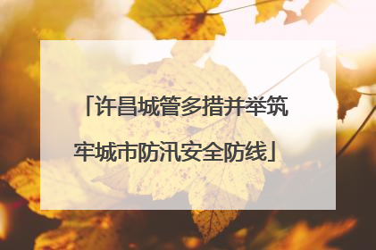 许昌城管多措并举筑牢城市防汛安全防线