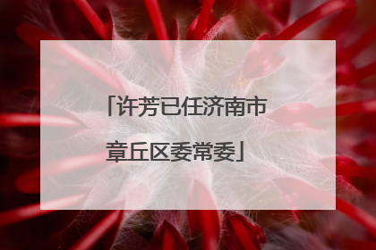 许芳已任济南市章丘区委常委