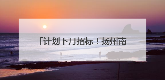 计划下月招标！扬州南部地区将建2条快速路