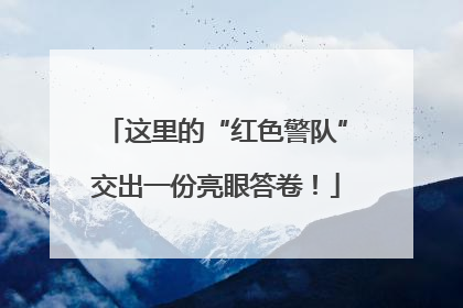 这里的“红色警队”交出一份亮眼答卷！